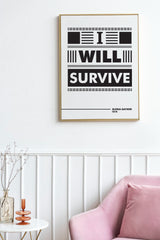 Gloria Gaynor I Will Survive Lyrics Print, Music Studio Decor