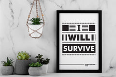Gloria Gaynor I Will Survive Lyrics Print, Music Studio Decor