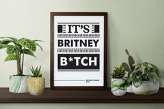Britney Spears Gimme More Lyric Art, Music Wall Decor