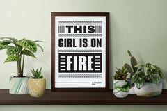 Alicia Keys This Girl Is on Fire Lyric Art, Music Lyrics Art
