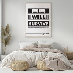 Gloria Gaynor I Will Survive Lyrics Print, Music Studio Decor