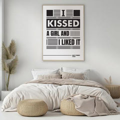 Katy Perry I Kissed a Girl Lyric Art, Digital Music Wall Art Decor