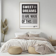 Eurythmics Sweet Dreams Lyric Art, Music Room Wall Decor