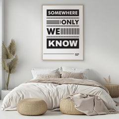 Keane Somewhere Only We Know Lyric Art, Music Room Decor