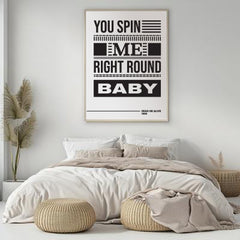 Dead or Alive You Spin Me Right Round Lyrics Art, Music Room Decor