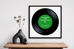 Custom Vinyl Record Art, You Choose Your Favorite Song Art
