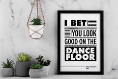 Arctic Monkeys, You Look Good on the Dance Floor Print, song lyric Poster, Indie Music Poster, Song Lyric Wall Art, Typography Music Print, Music Lover Gift