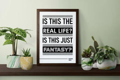 Bohemian Rhapsody Wall Art, Music Print Quote Wall Art, Digital Vinyl Fantasy Wall Art, Above Bed Decor Art, Instant Download