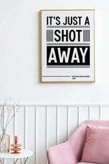 Gimme Shelter Wall Art, It's Just a Shot Away Wall Art, Aesthetic Quote Wall Art, Digital Vinyl Music Wall Art, Instant Download