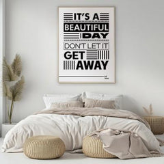 It's a Beautiful Day Song Lyric Art, Printable Music Studio Decor, Lyric Art Print, Music Art Print, Digital Downloadable Music Gift