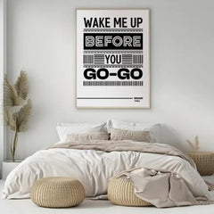 Wake Me Up Song Wall Art, Before You Go Lyric Art Print, Music Wall Art Print, Printable Pop Music Decor, Digital Download