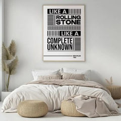 Bob Dylan Wall Art, Rolling Stone Print, Music Lyric Print, Classic Rock Print, Retro Music Poster, Indie Wall Art, Legend Music Print