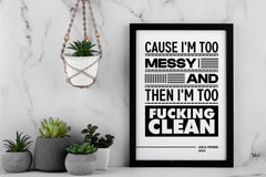 Lola Young Lyric Print, Music Poster Wall Art, Typography Song Lyric Print, Indie Music Print, Bedroom Wall Poster, Pop Culture Print