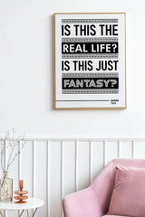 Bohemian Rhapsody Wall Art, Music Print Quote Wall Art, Digital Vinyl Fantasy Wall Art, Above Bed Decor Art, Instant Download