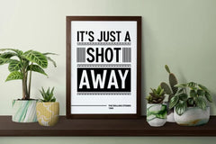 Gimme Shelter Wall Art, It's Just a Shot Away Wall Art, Aesthetic Quote Wall Art, Digital Vinyl Music Wall Art, Instant Download