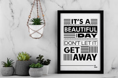 It's a Beautiful Day Song Lyric Art, Printable Music Studio Decor, Lyric Art Print, Music Art Print, Digital Downloadable Music Gift
