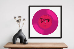 Taste Pink Vinyl Wall Art, Retro Music Wall Art, Vinyl Record Artwork, Pink Music Poster, Aesthetic Room Decor Instant Download