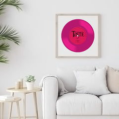 Taste Pink Vinyl Wall Art, Retro Music Wall Art, Vinyl Record Artwork, Pink Music Poster, Aesthetic Room Decor Instant Download